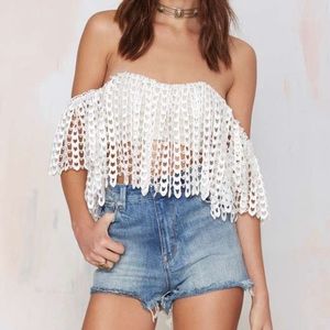 Stone Cold Fox Holy Tube Top in Ivory